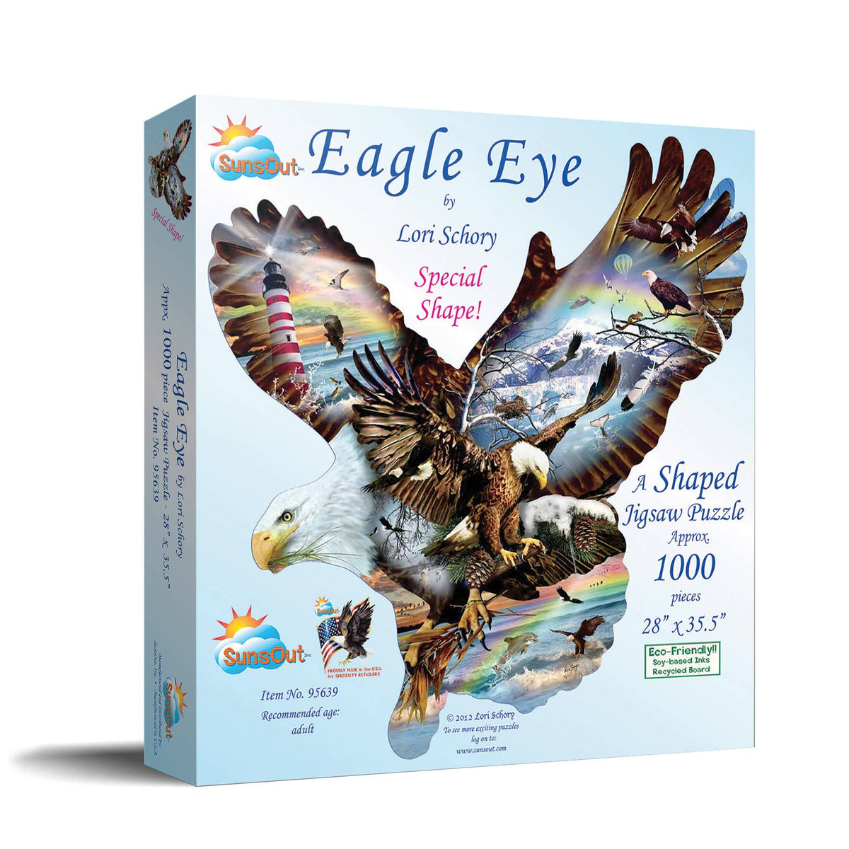 New: 0244 Eagle Eye SHAPED Puzzle Designed & Crafted in USA