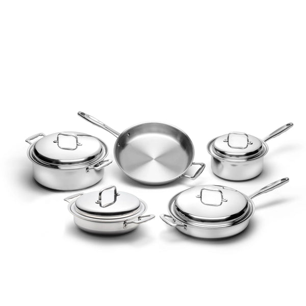 9 Piece Stainless Steel Cookware Set by 360 Cookware Made in USA