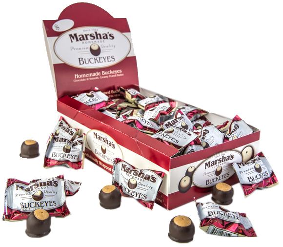 Three (3) Individually Wrapped Buckeyes Chocolate Candy Treats