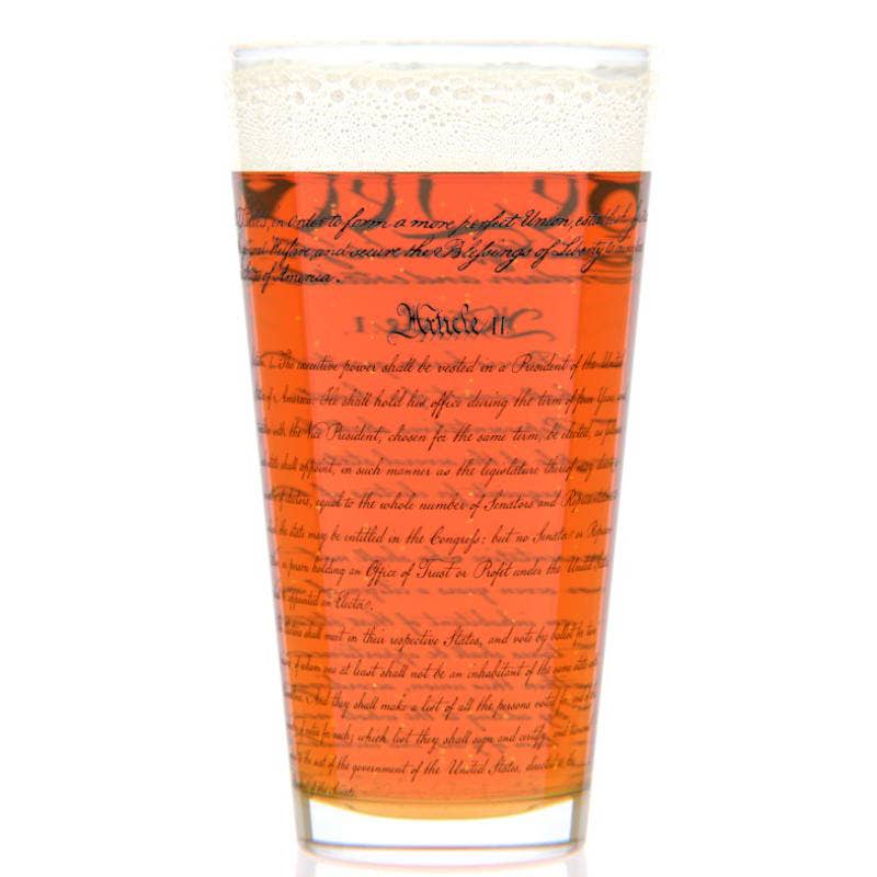 We The People American Flag Pint Glass / Valentine's Day Gift