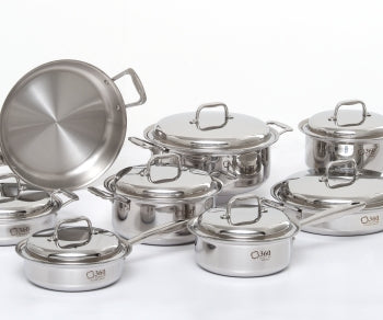 Sale: 15 Piece Stainless Steel Cookware Set USA Made Stainless Steel Cookware Set USA Made