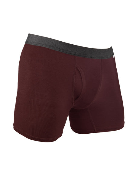 Closeout: Maroon Color Brief With Fly Made in USA - Just 3 Mediums Left