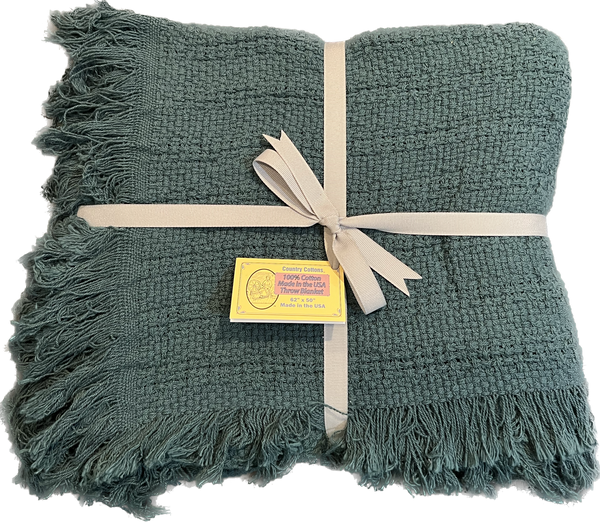 100% Cotton Throw Blankets – 50″ x 60″: Teal