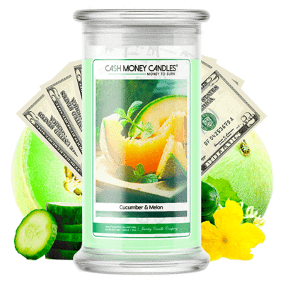 Sale: Cucumber & Melon Cash Money Candles Made in USA