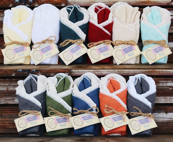 Sale: Cotton Dishcloths 12x12 2-4pk USA Made by Country Cottons DishCLOTH