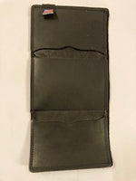 8.5" Black Leather Tri-Fold Wallet