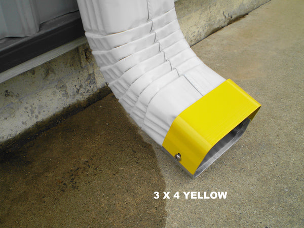 NEW! 2-Pack 3x4 inch Safety Yellow Downspout Shield for String Trimmer Protection Made in USA