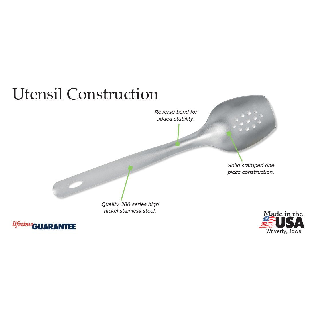 Cook's Spoon with Holes by Rada Cutlery Made in USA R125 MadeinUSAForever
