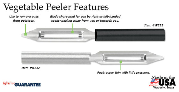 Deluxe Vegetable Peeler Stainless Steel w/Black Resin Handle W232
