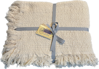 100% Cotton Throw Blankets – 50″ x 60″: Natural, Made in USA