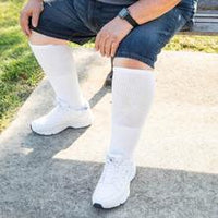 Sale: 6-Pack Extra Wide Medical Tube Socks Made in USA