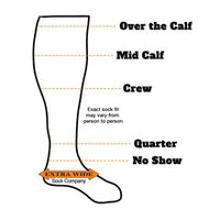 Sale: 6-Pack Extra Wide Athletic Crew Socks Made in USA