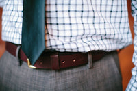 Brown Smooth Leather Belt Made in USA DP-201-BRN- DP-202-BRN-