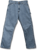 Stone Washed Work Carpenter Dungaree Jeans by ROUND HOUSE® Made in USA #1010