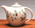 Cranberry Ceramic Teapot 32 Oz. Made in the USA by Emerson Creek Pottery