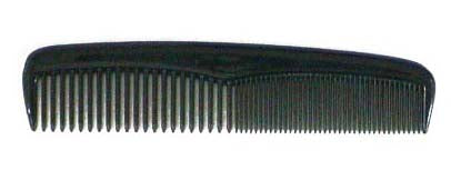 Hair Comb 5" Black Made in USA