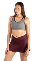 Heather Burgundy Activloops™ 2-in-1 Sports Bra 032ALSHS Made in USA