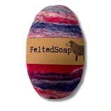 2-Pack Felted Soap AMERICANA Blended with Red White & Blue Made in USA