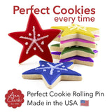 New Perfect Cookie Rolling Pin 1/4-in. Fixed Depth by Ann Clark, Made in USA