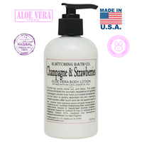 Champagne & Strawberries Aloe Vera Body Lotion 8oz. Made in USA