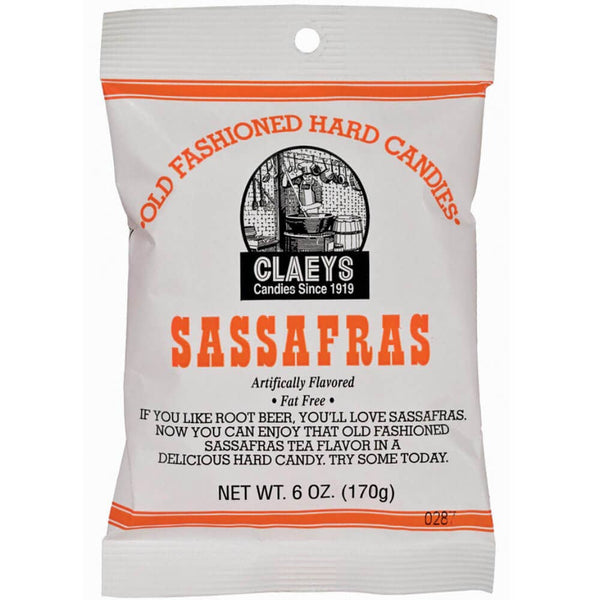 Claeys Old Fashioned Hard Candies Sassafras, 6oz Bag Made in USA