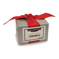 8oz Caramel Gift Box (Silver with red grosgrain ribbon): Sea Salt