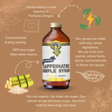 Caffeinated Simple Syrup 12 oz - cocktail / mocktail mixer