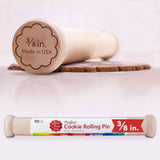 New Perfect Cookie Rolling Pin 3/8" for Even Thicker Cookies by Ann Clark, Made in USA