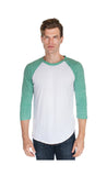 2-Pack Triblend Raglan Baseball Shirts White Body / Dark Arms Made in USA 20060 (Copy)