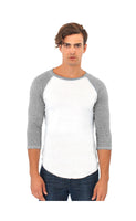 2-Pack Triblend Raglan Baseball Shirts White Body / Dark Arms Made in USA 20060 (Copy)