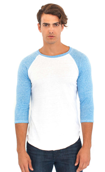 2-Pack Triblend Raglan Baseball Shirts White Body / Dark Arms Made in USA 20060 (Copy)
