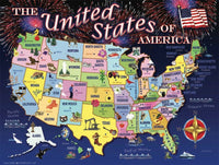 New: 5206 United States Map 1000 pc Puzzle American Art & Item