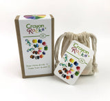 24 crayon rocks in a muslin bag