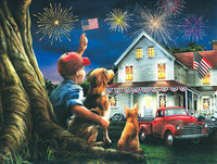 New: 1346 God Bless the USA 300 pc Puzzle USA Art & Production