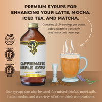 Caffeinated Simple Syrup 12 oz - cocktail / mocktail mixer