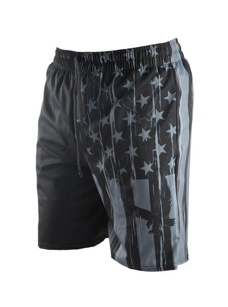 Eagle Flag Pocketed Swim Trunk 389BSPB Made in USA