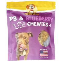 2-Pack of 8oz Peanut Butter & Blueberry Soft Chewy Dog Treats Made in USA