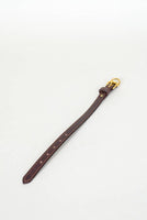 Hand-Stitched Leather Dog Collar with Brass Buckles: 12 in. Amish-Made Made in USA