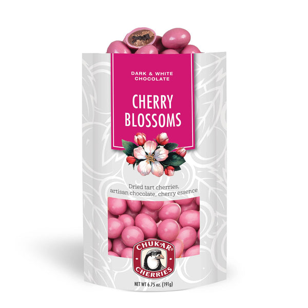 2-Pack of 6.75 oz Cherry Blossom Bag - Dark and White Chocolate Made in USA