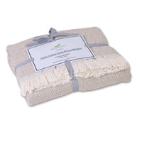 100% Cotton Patterned Throw Blankets – 58″ x 62″: Natural Diamond