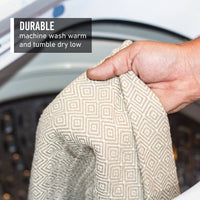 100% Cotton Patterned Throw Blankets – 58″ x 62″: Black Diamond