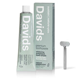 New: Davids premium toothpaste  /  peppermint 5.25oz Made in USA