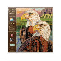 New Puzzle Stained Glass Eagles  1000 pc: 23x28 0394