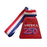 AMERICA 250 Cowbell: Red from Our Nation's Last Bell Maker!