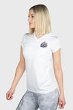 USA's 250 Birthday Women's V-Neck Microtech™ T-shirt by WSI Made in USA 704WLSSWL