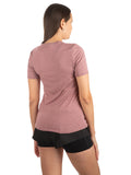 "USA" Women's Relaxed Fit, Softest Ever T-Shirt in Red Heather 751SCWRU
