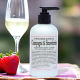 Champagne & Strawberries Aloe Vera Body Lotion 8oz. Made in USA