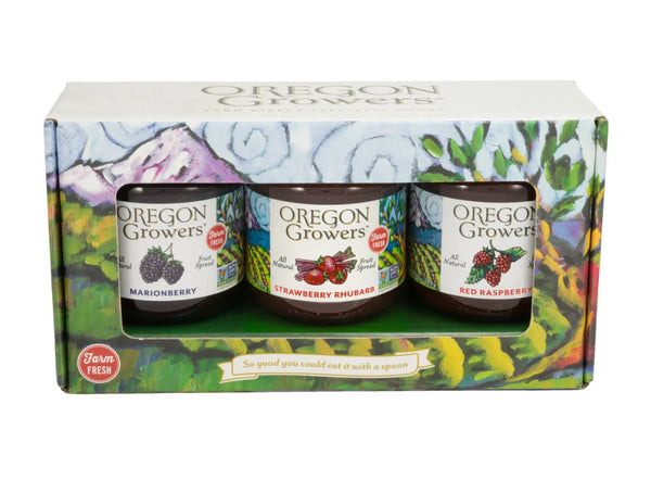 Oregon Berry Gift Trio Boxed Gift Set  Grown and Made in USA!
