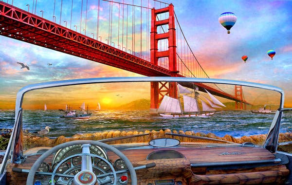 5172 Golden Gate Adventure 550 pc Puzzle Made in USA