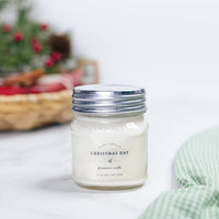 Soy Wax Mason Jar Candle - Christmas Day: 16oz (80 hour) Made in USA